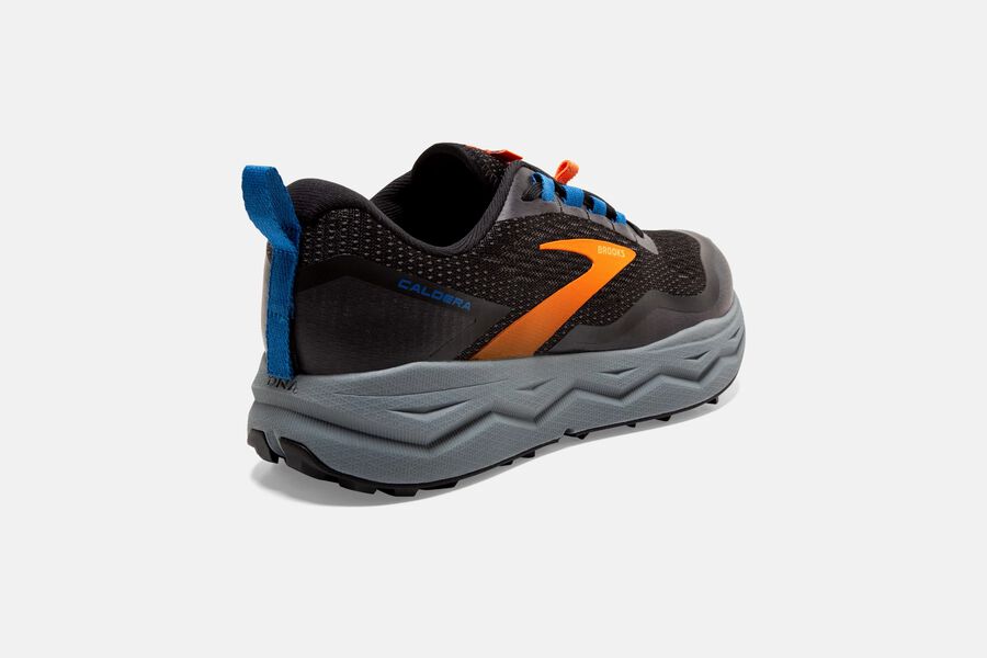 Caldera 5 Trail Brooks Running Shoes NZ Mens - Black/Orange - DMLXPU-230